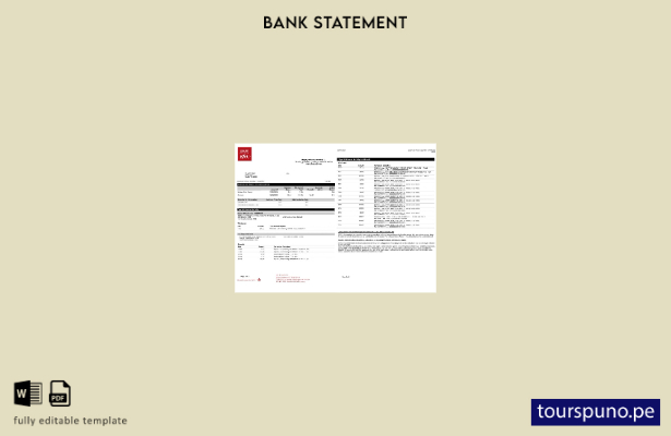 lista para imprimir plantilla de páginas de extracto bancario en BECU de Austral